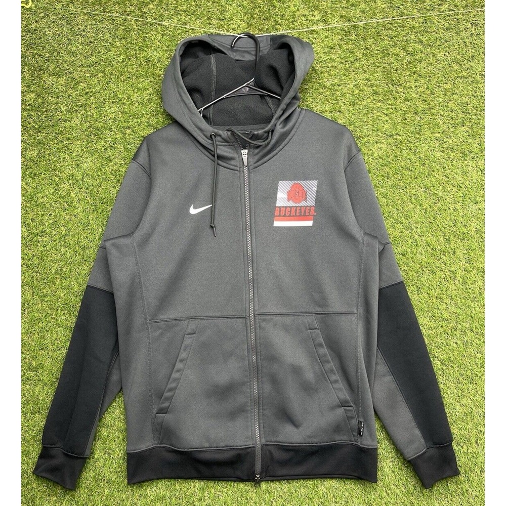 Ohio State Buckeyes Nike Hoodie Mens Medium Therma Sportswear OSU Jacket Zip Up
